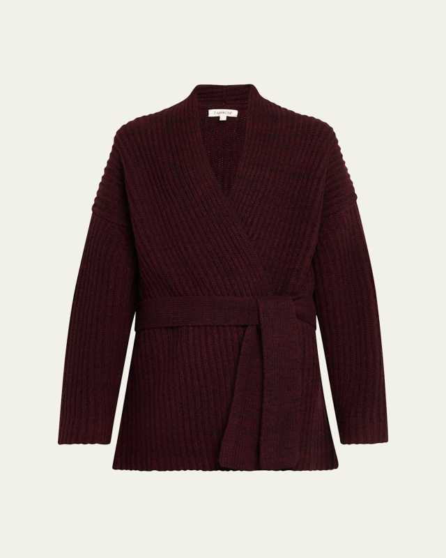 Paulina Wool Wrap Cardigan